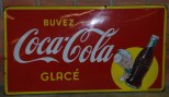E 07. 1948 Buvez Coca-Cola  GLACÉ  T.P. Bruxelles 359-93-1948 - Copyright 1941 -The Coca-Cloa EXP. Corp.  - Emaillerie Belge Brux. - 134 x 74cm (Small)